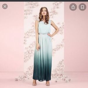 LC Lauren Conrad Runway green ombré maxi dress